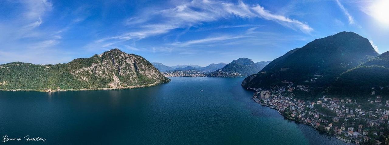Lake Apartment 4 Bissone Bagian luar foto